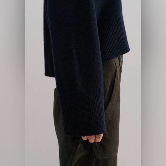 ME + EM Merino Cashmere Curved Hem High Neck Sweater - Small - Picture 2 of 10